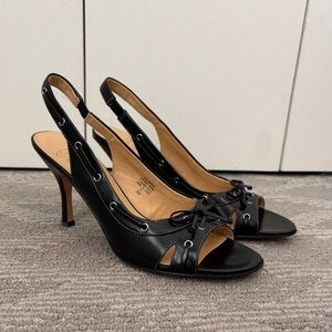 Vintage 90’s Black Bow Heels